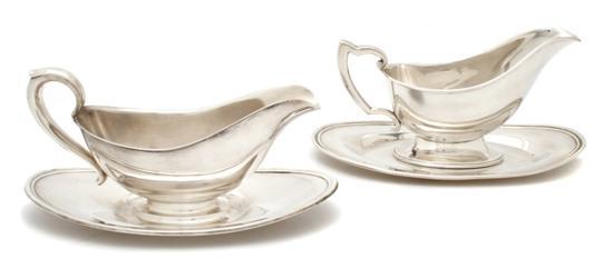 Appraisal: n American Sterling Silver Gravy Boat and Under Tray Fischer