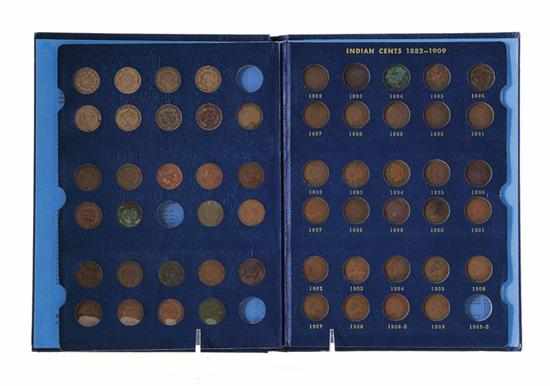 Appraisal: Indian Cents - near complete set missing over and S