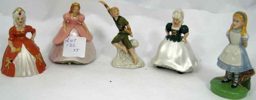 Appraisal: Wade Figures Alice in Wonderland Peter Pan Cinderella Ready for