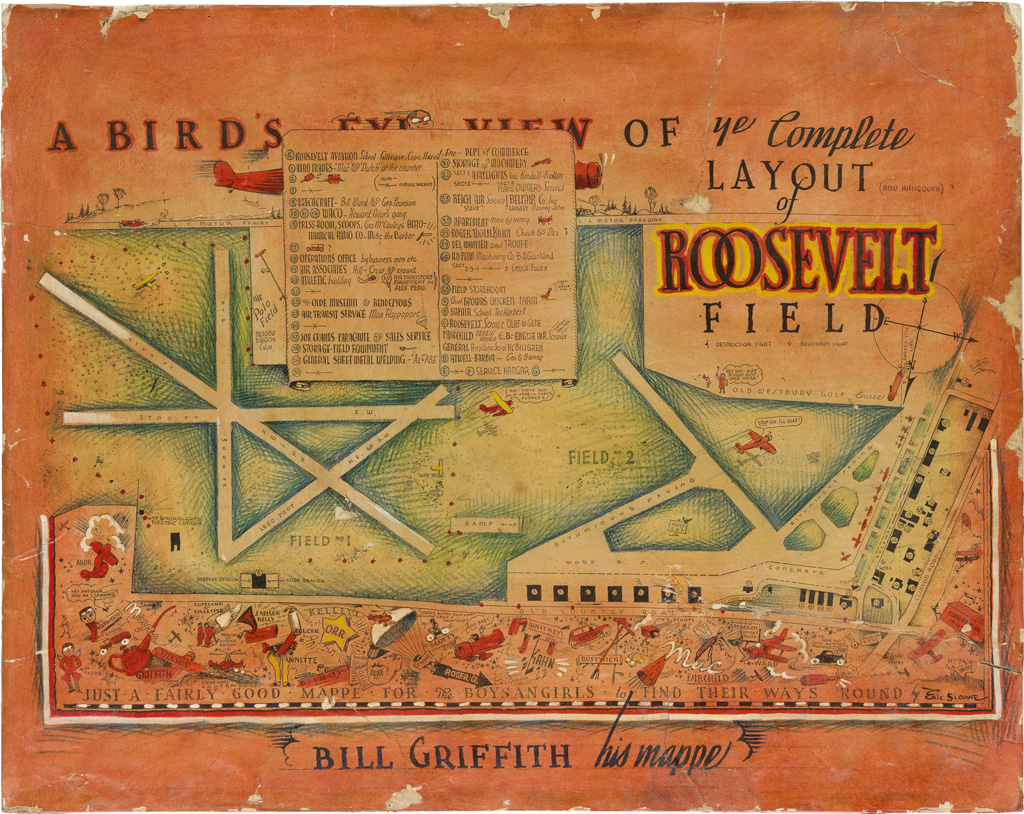 Appraisal: ERIC SLOANE A Bird's Eye View of Roosevelt Field A