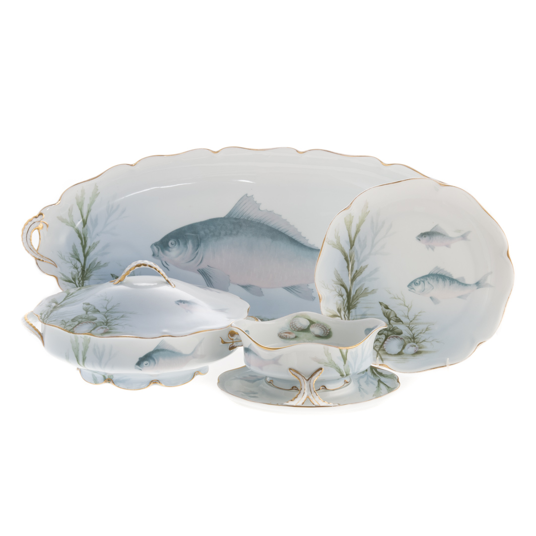 Appraisal: Rosenthal porcelain fish service th century each piece with hand-painted