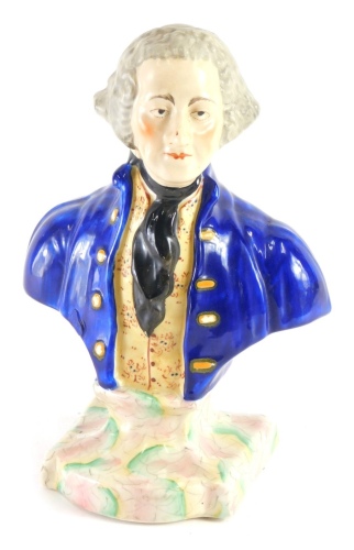 Appraisal: An Enoch Wood style pottery bust of a gentleman possibly