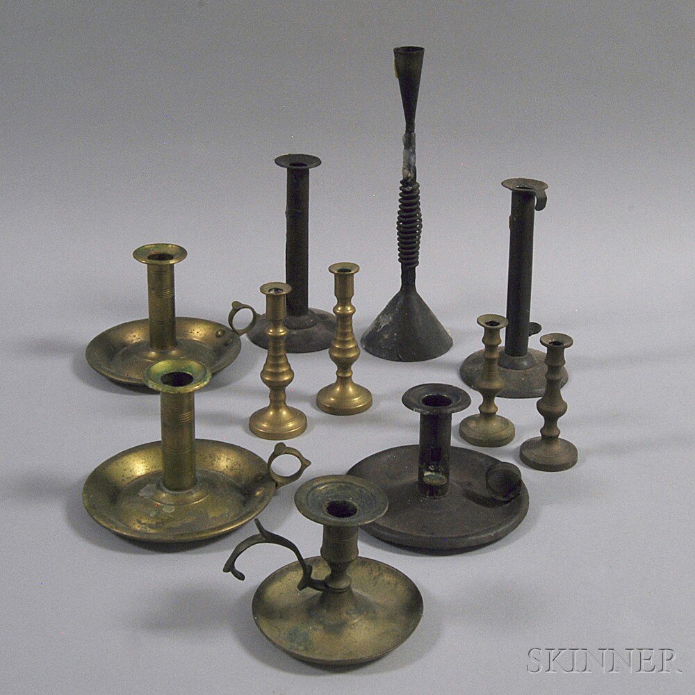 Appraisal: Eleven Miscellaneous Candlesticks and Chambersticks th and th century a