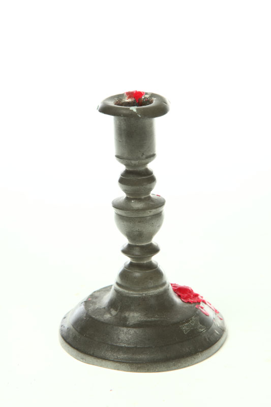 Appraisal: PEWTER CANDLESTICK Touch mark for Rufus Dunham Westbrook Maine -