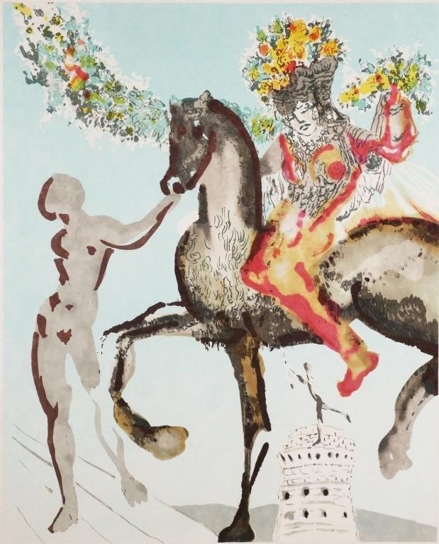 Appraisal: Lithograph in colors from the Jerusalem Suite by Salvador Dali