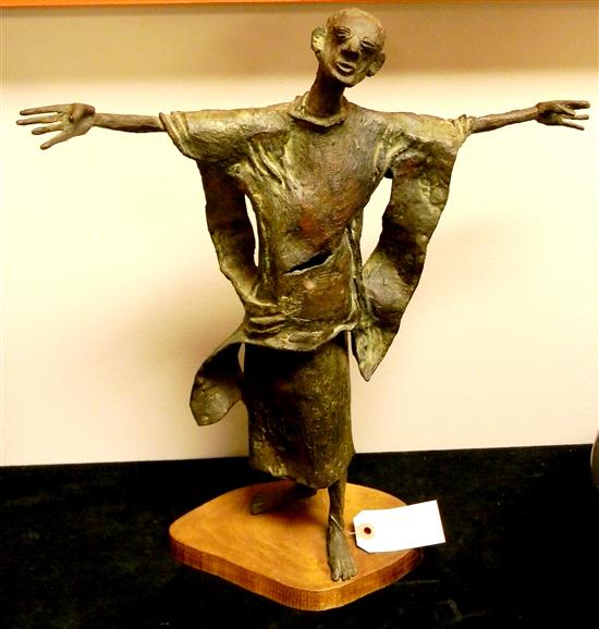 Appraisal: Yvonne Dane Backus - bronze statue of man in robe