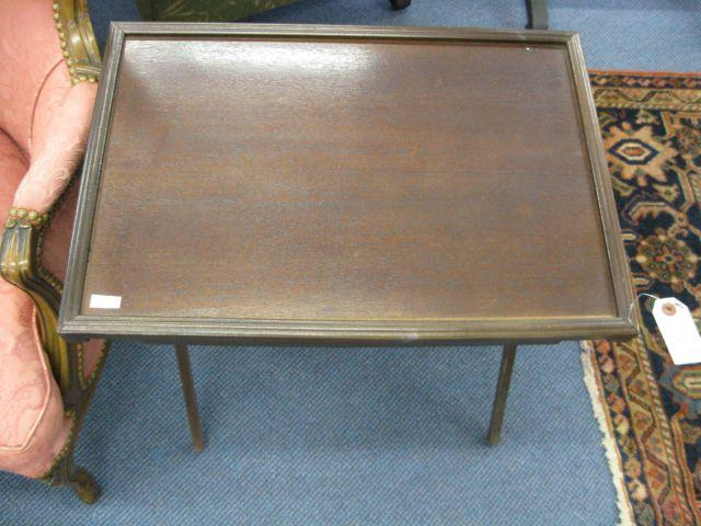 Appraisal: Mahogany Stand fold-up TV table style