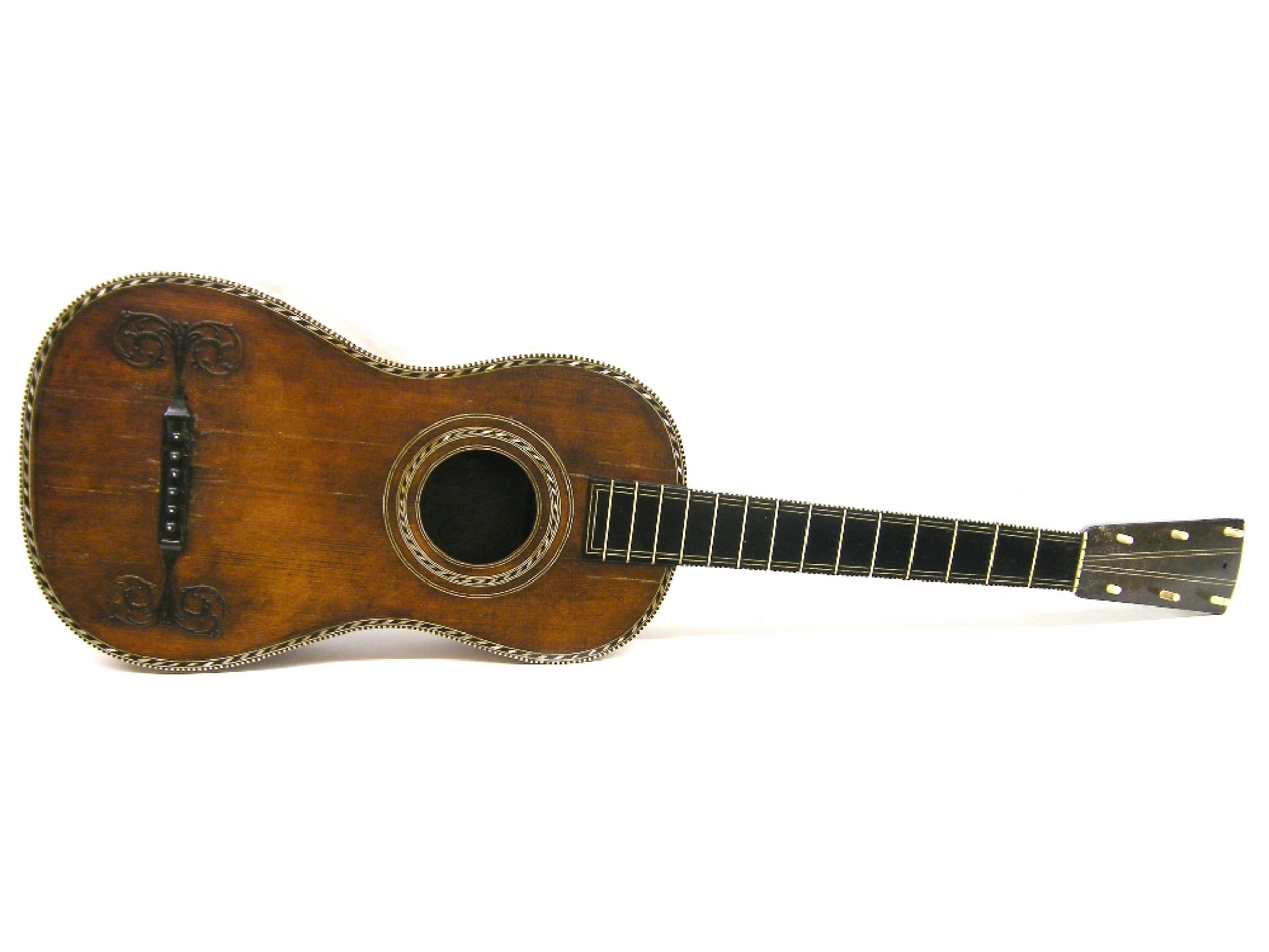 Appraisal: French guitar attributed to Hyppolite Collin circa the closed spade