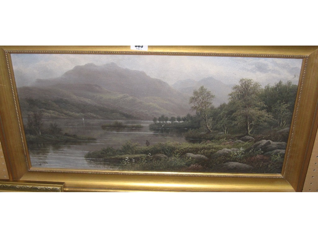 Appraisal: D MacKENZIE Oil on canvas 'Loch Laggan' signed