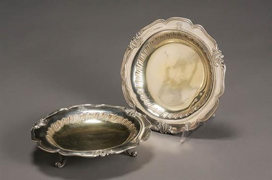 Appraisal: Pair of French Rococo Style Parcel Silver Gilt Footed Dishes