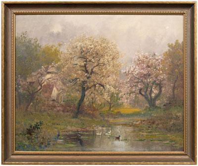 Appraisal: Alois Arnegger painting Austrian - spring landscape signed lower left