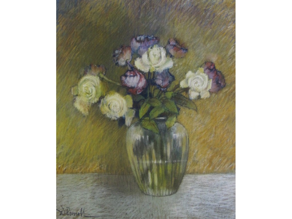 Appraisal: W RUSSELL Pastel still life signed x