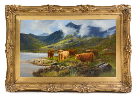 Appraisal: Sale Lot Artist Unknown American th Century Field with Cows