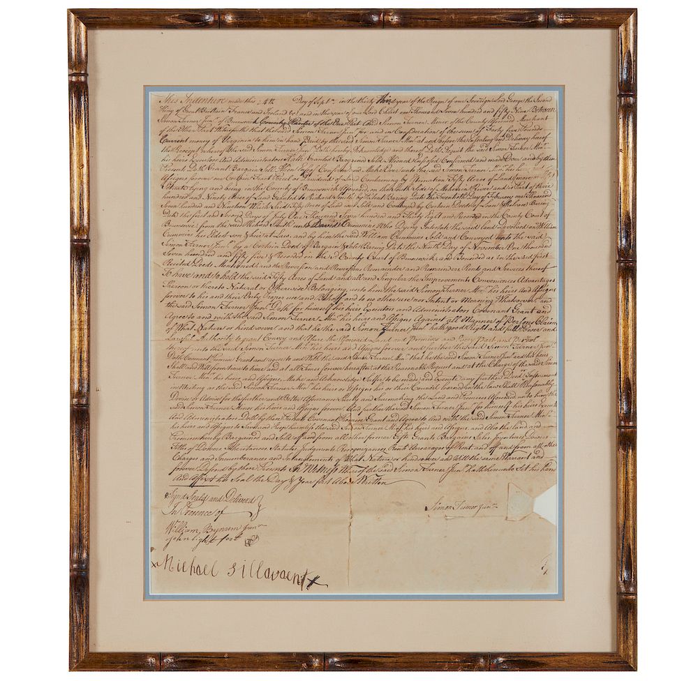 Appraisal: Indentured Servant Document Framed indentured servant document This indenture made