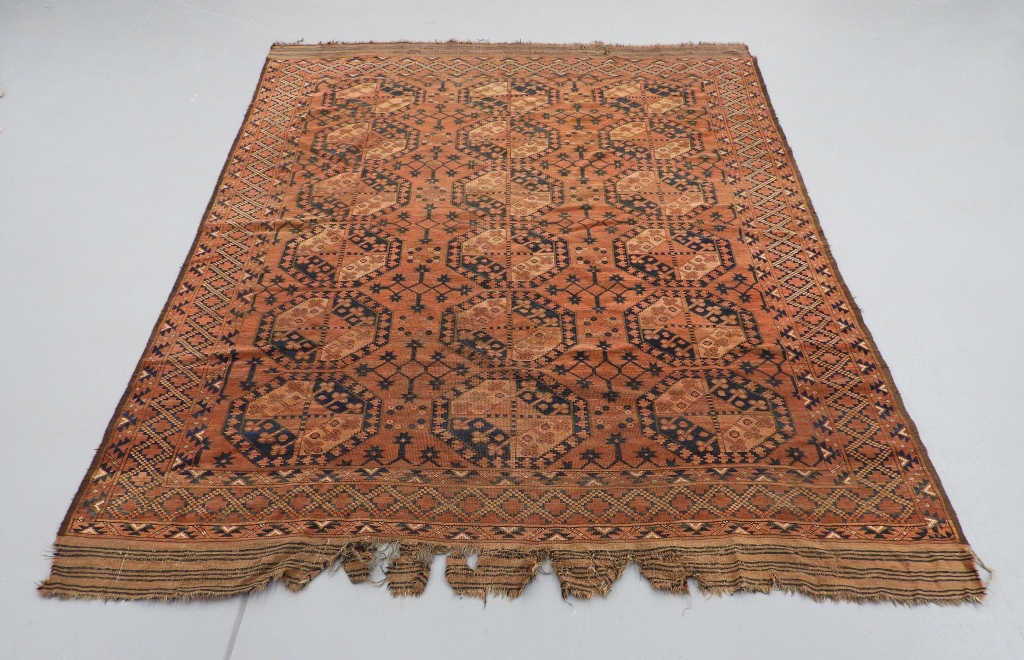 Appraisal: ANTIQUE TURKMEN TEKKE BOKHARA CARPET RUG Turkey C Repeated central