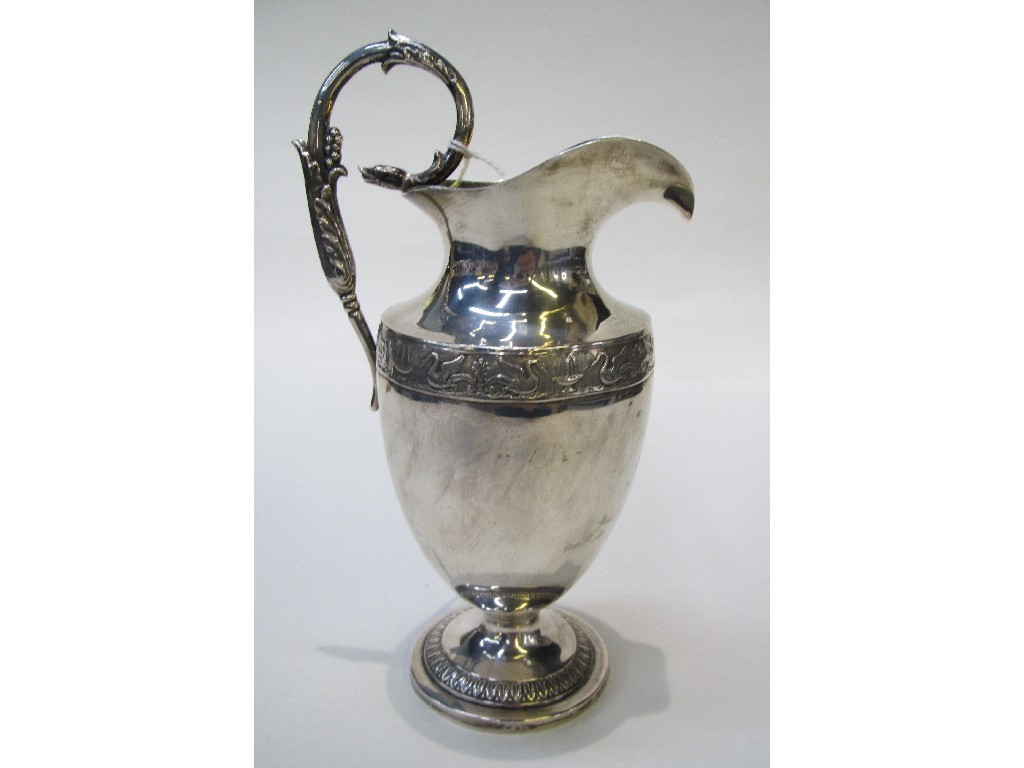 Appraisal: Continental white metal cream jug