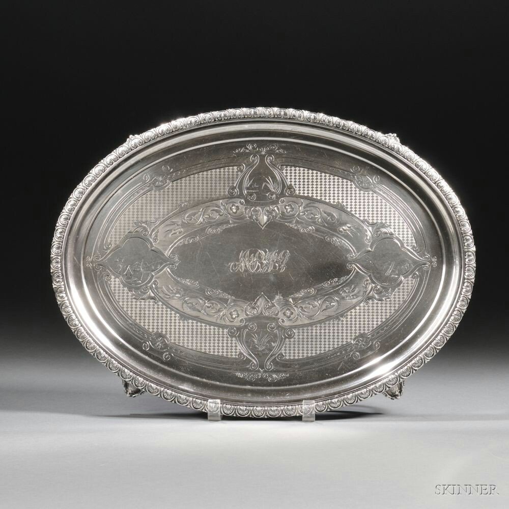 Appraisal: Gorham Coin Silver Tray Providence Rhode Island c S T