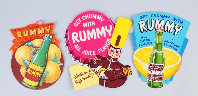 Appraisal: Lot Of Rummy Drink Die Cut Pieces Two are fan