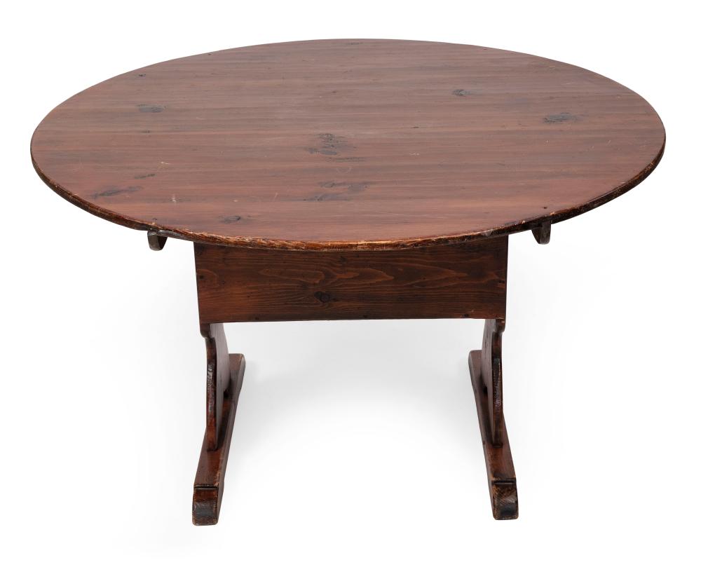 Appraisal: SHOE-FOOT HUTCH TABLE EARLY TH CENTURY HEIGHT DIAMETER OF TOP