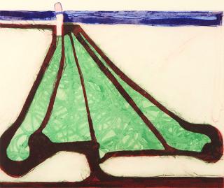 Appraisal: Print Richard Diebenkorn Green Tree Spade Richard Diebenkorn American -