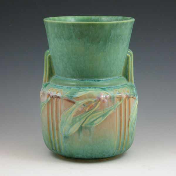 Appraisal: Roseville Laurel - '' vase in green Unmarked Mint ''