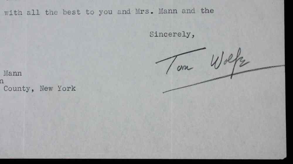 Appraisal: THOMAS WOLFE- TYPED LETTER SIGNED - to Arthur Mann discussing