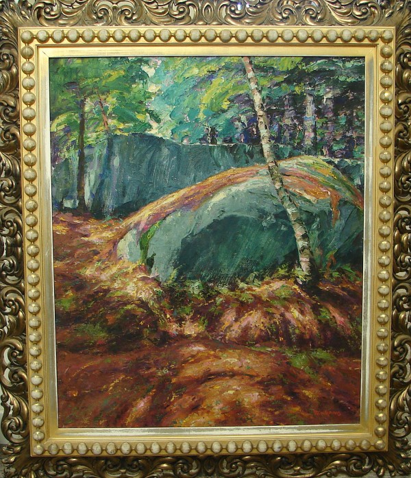 Appraisal: New Hampshire Rocks oil on canvas x SLR MacGinnis circa