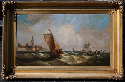 Appraisal: FENWICK R English th C Maritime Scene OIL C ''