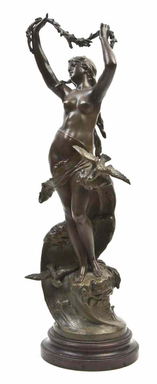 Appraisal: A French Cast Metal Figural Group after Auguste Moreau Depart