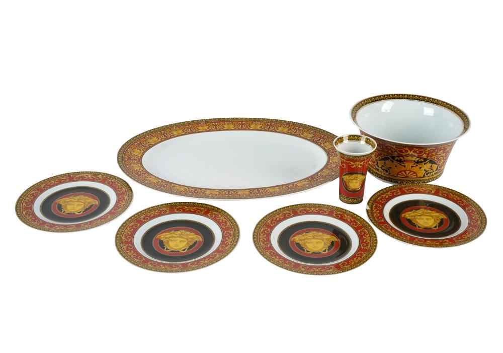 Appraisal: VERSACE ROSENTHAL MEDUSA PARTIAL PORCELAIN SERVICEprinted factory marks comprising a