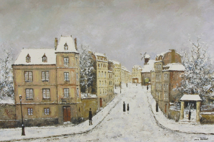 Appraisal: LOUIS PEYRAT OIL ON CANVAS French - La Rue Girardon