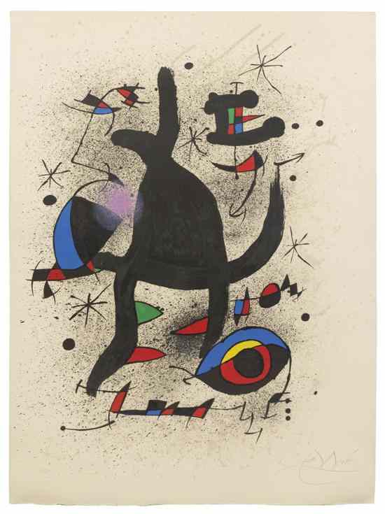 Appraisal: Joan Miro Spanish - Jongleur de Colombes color lithograph edition