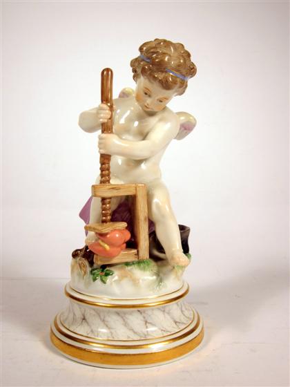 Appraisal: Meissen porcelain model of a putti late th early th