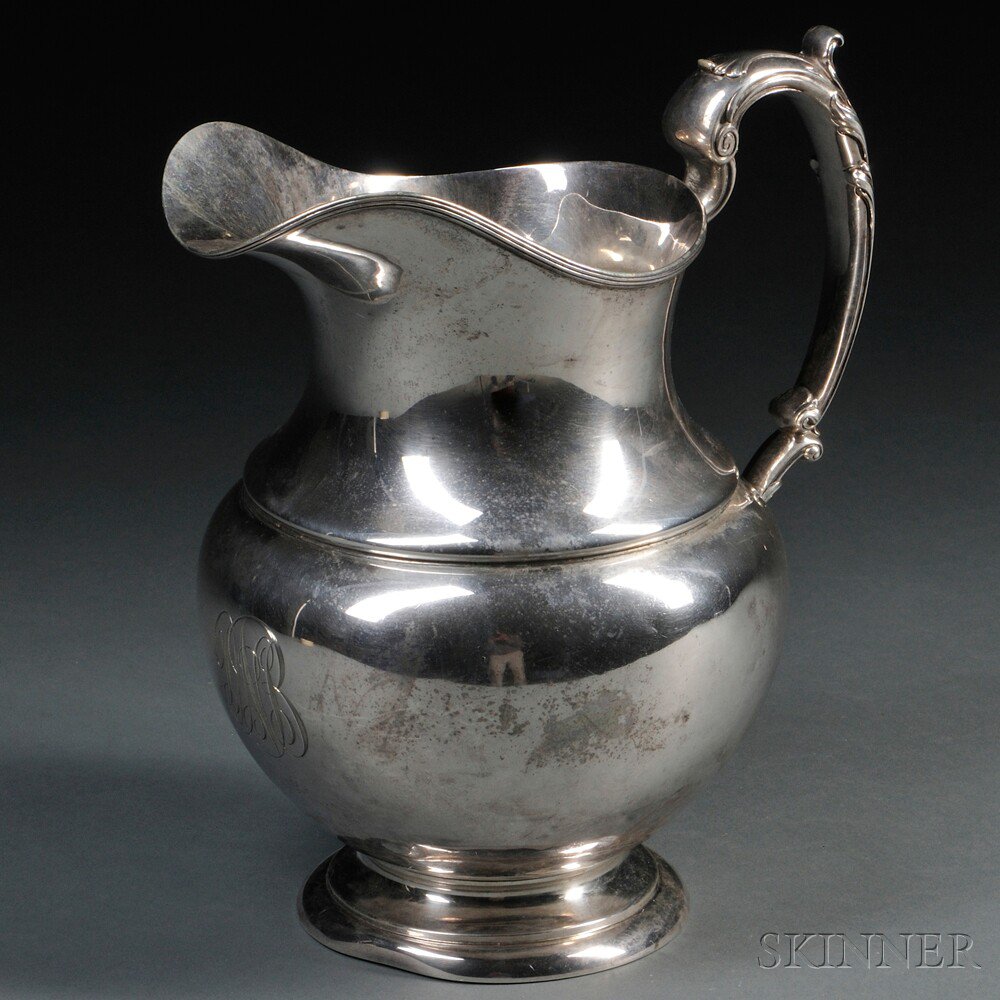 Appraisal: Durgin Sterling Silver Water Pitcher Concord New Hampshire late th