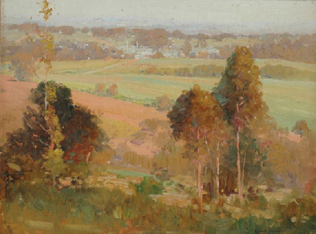 Appraisal: Robert Johnson - Late Summer Afternoon oil on canvas on