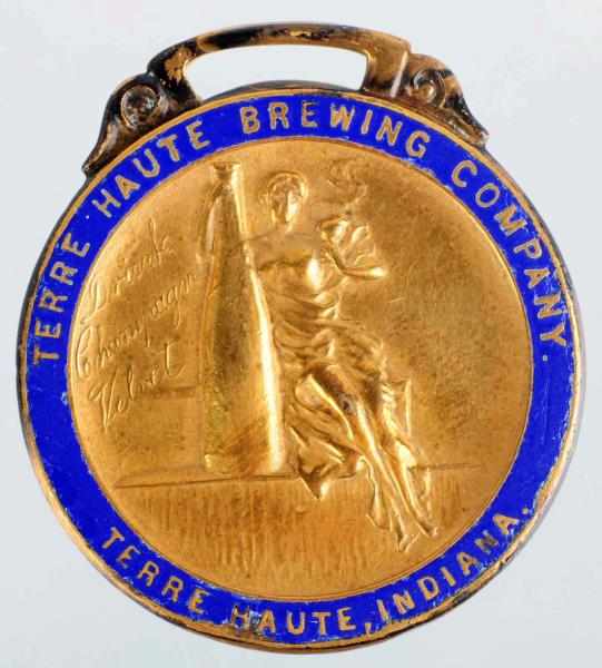 Appraisal: Terre Haute Brewing Company Fob Enameled and embossed fob with