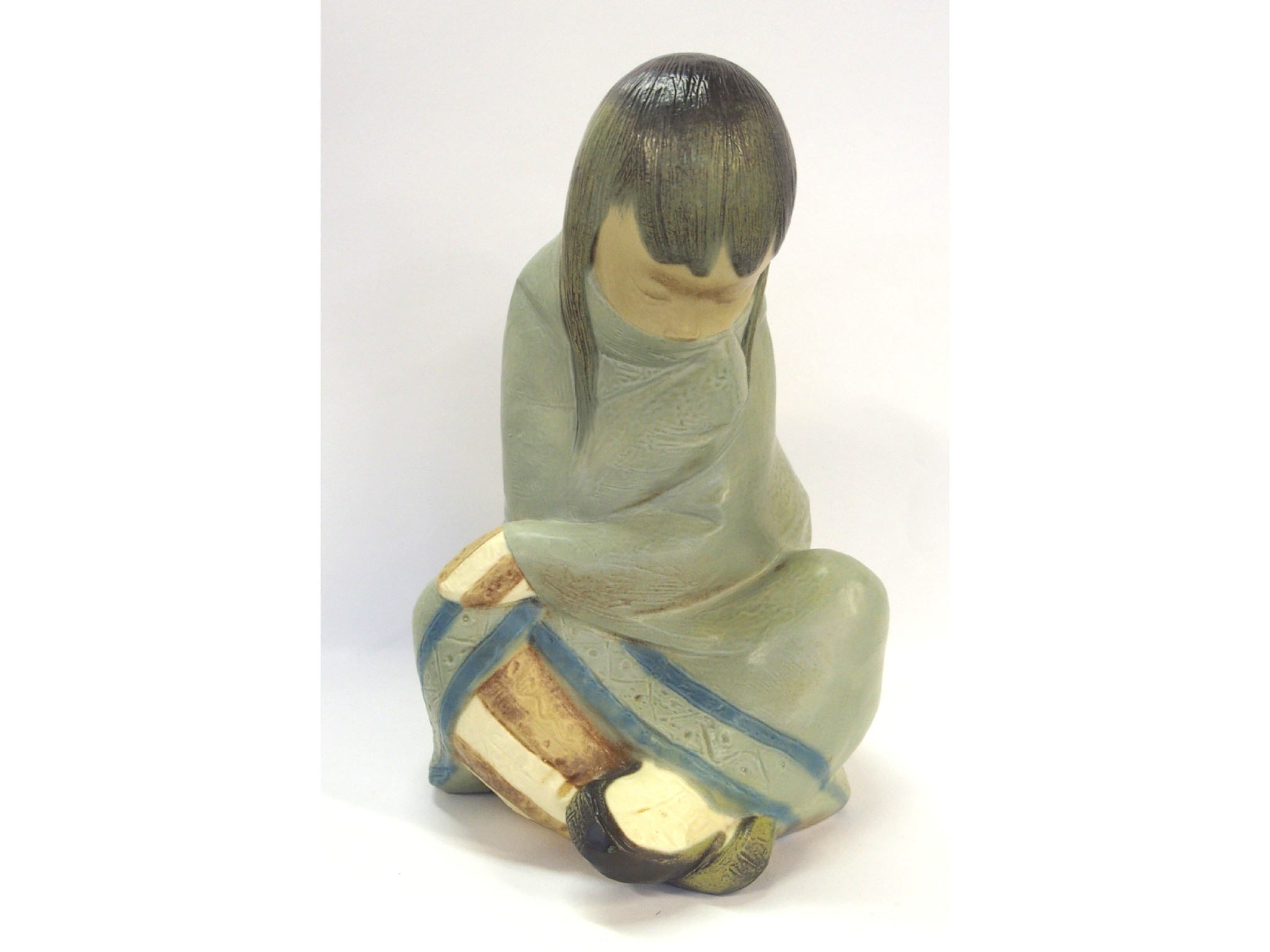 Appraisal: Large Lladro figure of a girl Eskimo wrapped in a