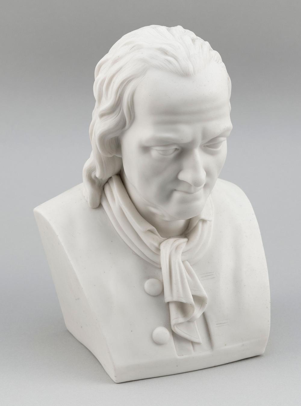 Appraisal: BISQUE BUST OF BENJAMIN FRANKLIN CIRCA HEIGHT BISQUE BUST OF