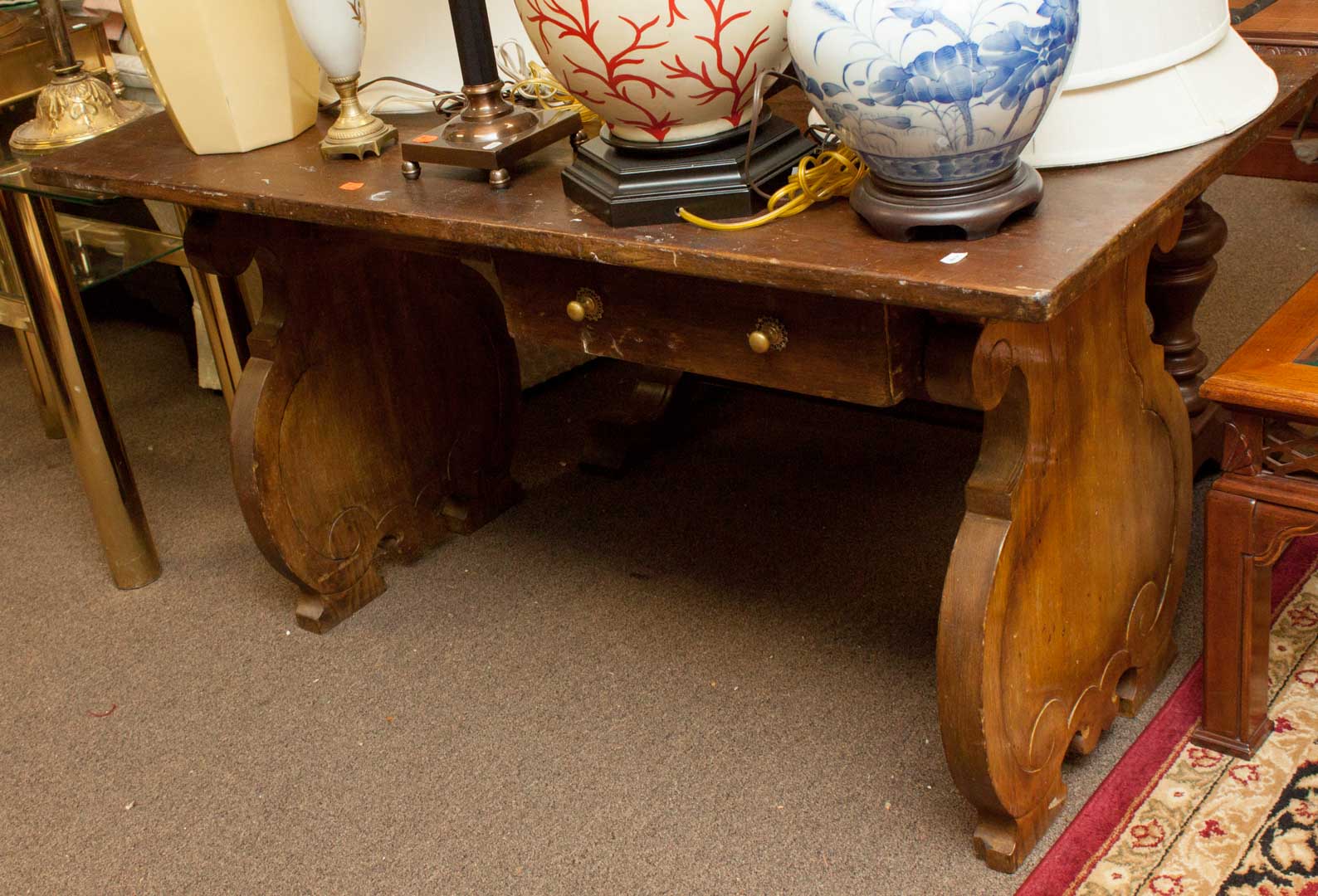 Appraisal: a Arts Crafts style hall table