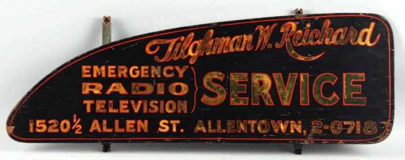 Appraisal: Allentown PA s Truck Sign Hand-painted on wooden panel Cracks