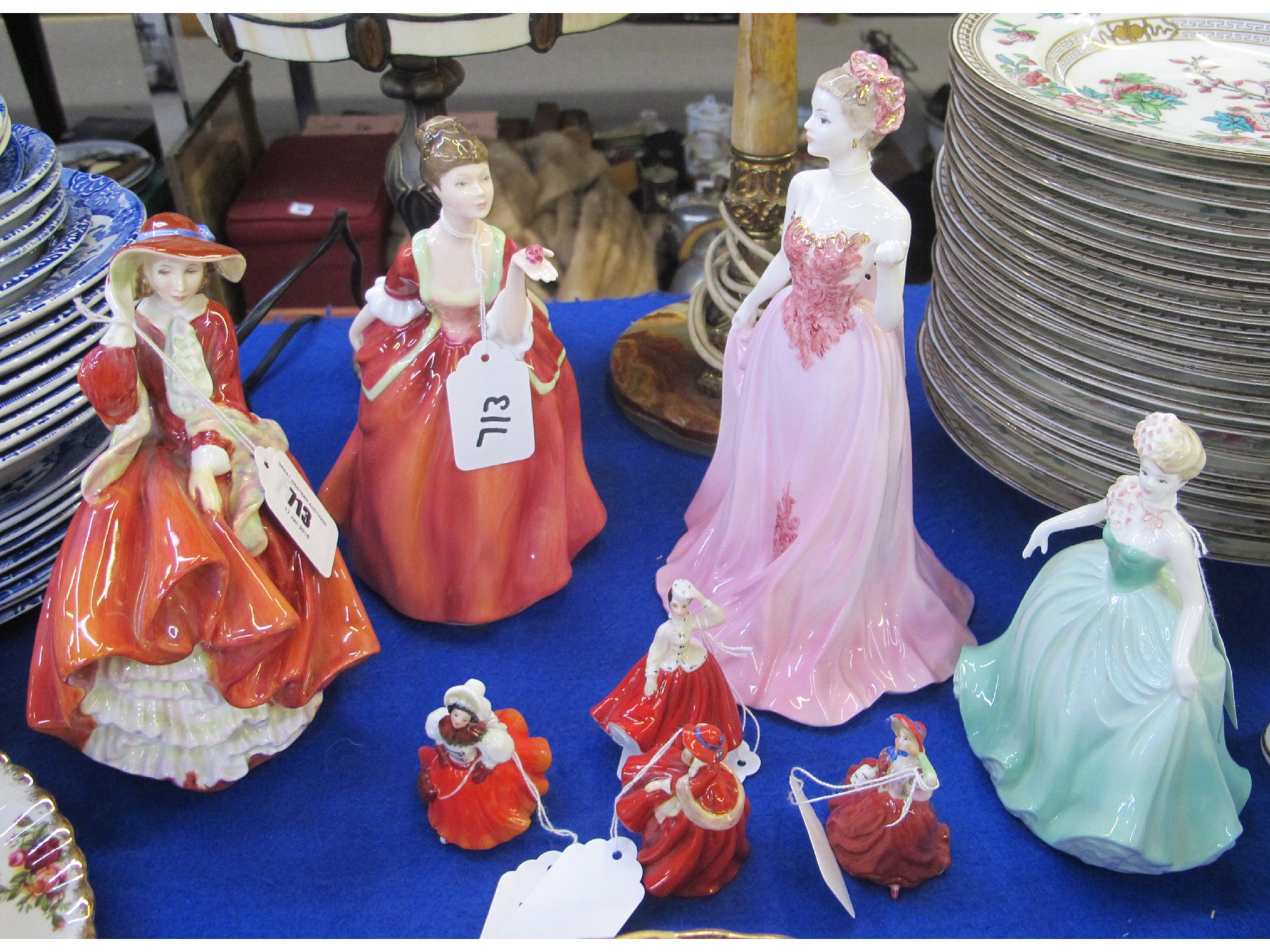 Appraisal: Six Royal Doulton figures comprising Top o' the Hill Christmas