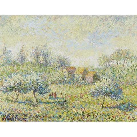 Appraisal: Hughes Claude Pissarro - PRINTEMPS PRUNET PAR MORTHOMIERS French Oil