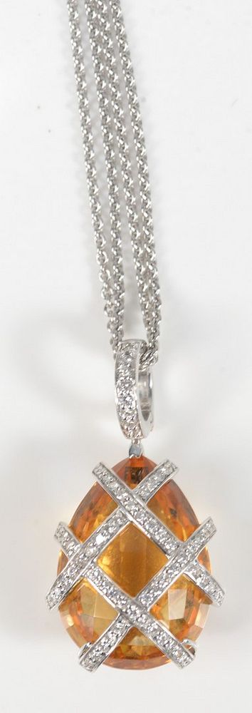 Appraisal: Spark Creations Pear Shaped Citrine in an karat white gold