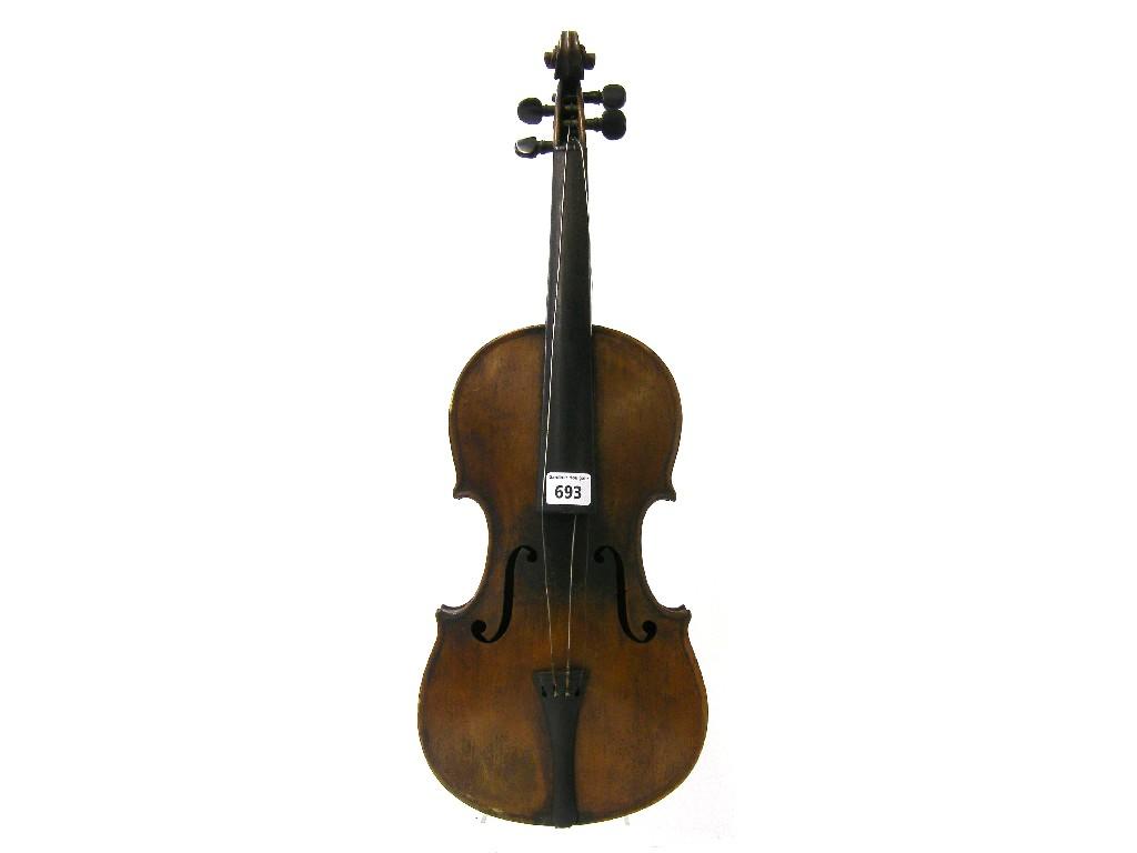 Appraisal: Late th century French violin labelled Copie de Gaspar da