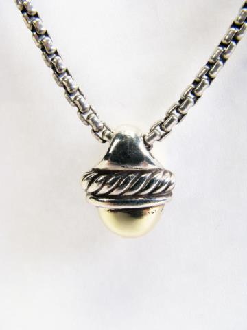 Appraisal: A David Yurman sterling silver and K yellow gold Acorn