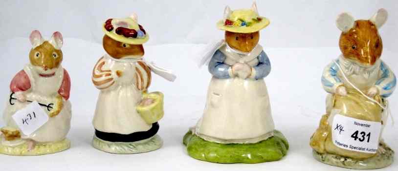 Appraisal: Royal Doulton Brambly Hedge Figures Poppy Eyebright DBH Clover DBH