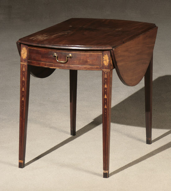 Appraisal: Federal Satinwood Inlaid Mahogany Pembroke Table New York Circa Top