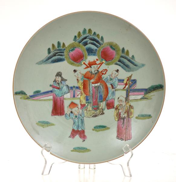 Appraisal: CHINESE DAOGONG - PERIOD FAMILLE ROSE CABINET PLATE DEPICITNG A