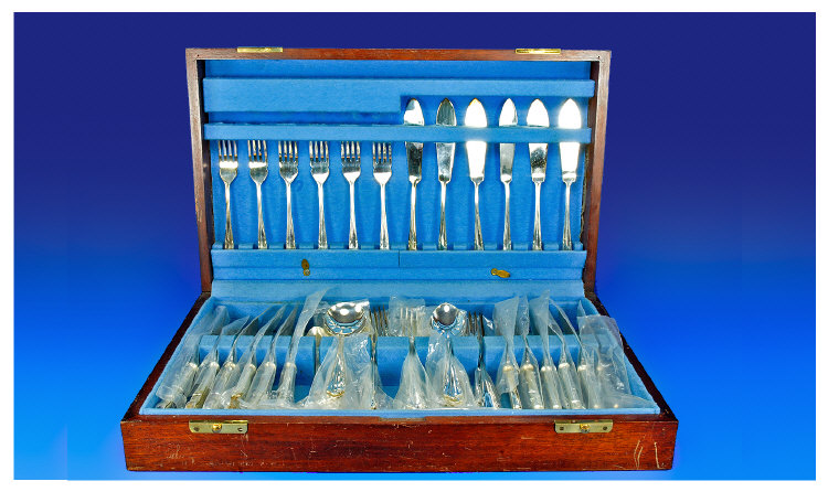 Appraisal: Canteen Of Silver Cutlery Pieces Comprising Of Each Dinner Knives