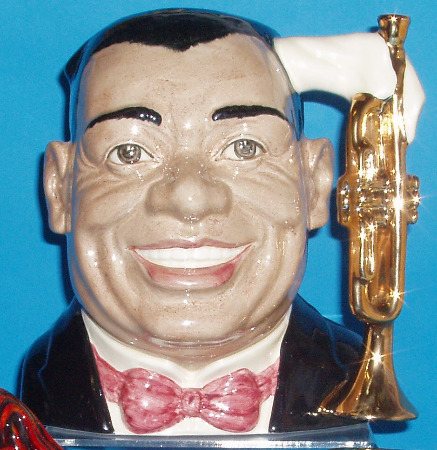 Appraisal: Rare Large Sized Character Jug Louis Armstrong D Golden Trumpet